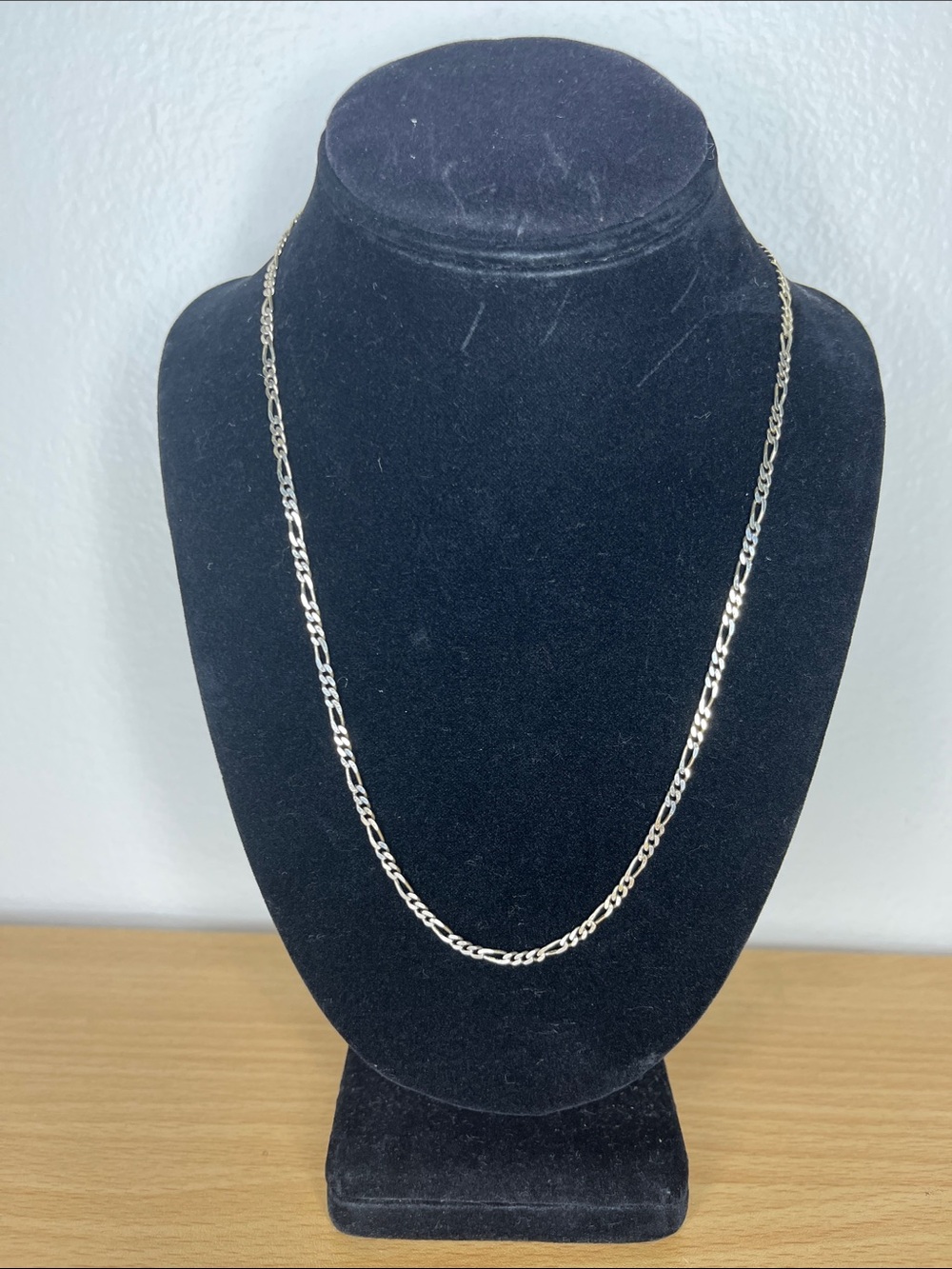 Silver 925 Itali, Figaro Chain Necklace - Classic Long Link
